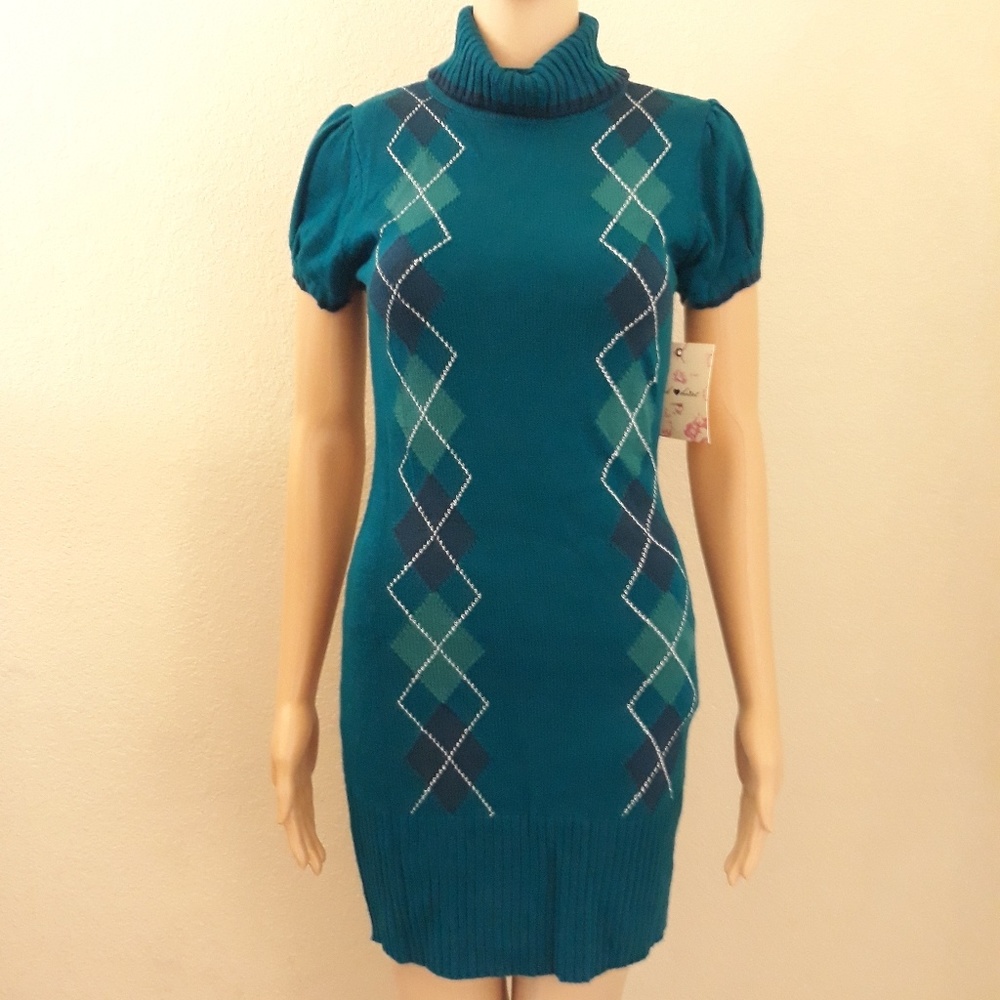 Derek Heart Vintage Style Knit Dress Sz M / NEW